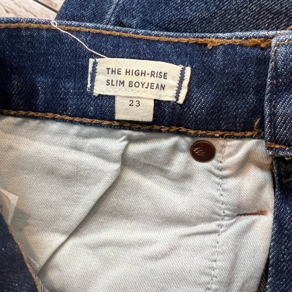Madewell Women'sThe High-Rise Slim‎ Boyjean in Medium Blue Wash Style - Picture 15 of 15